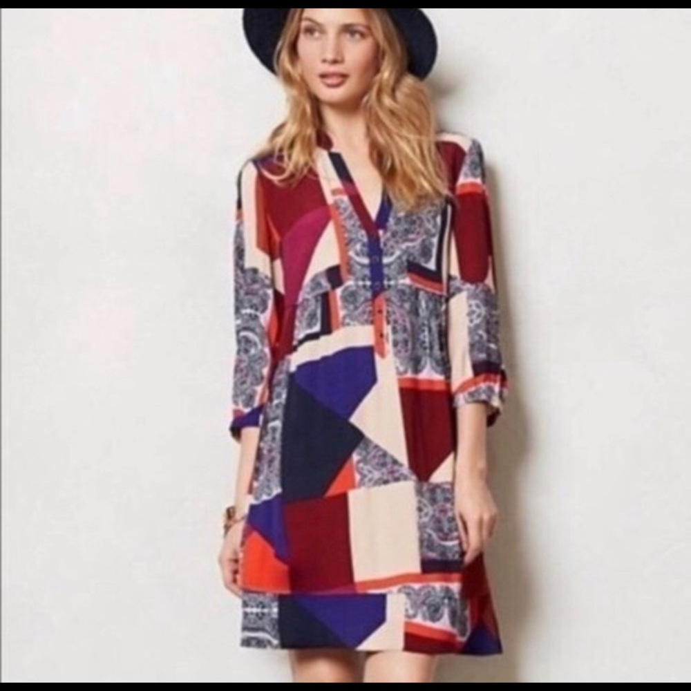 Anthropolgie’s Maeve boho shirt dress with pockets